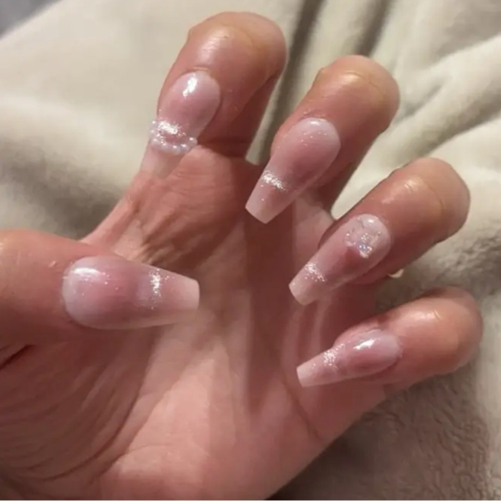 Elegant Pink Cat Eye 3D Butterfly Press On Nails Reusable Medium 10 pc Set NWT - Picture 4 of 9